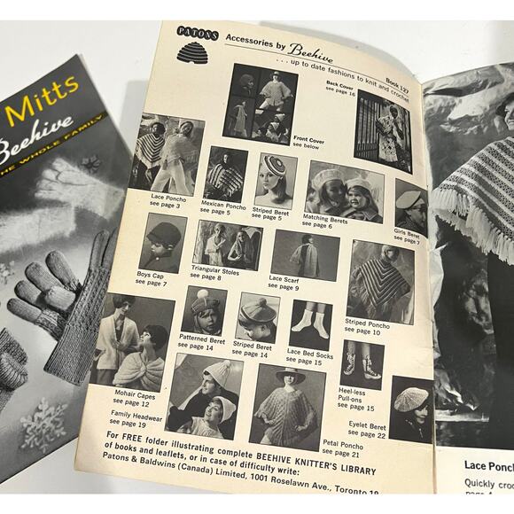 Beehive Vintage Knitting Pattern Books Booklets 1950’s 1960’s - Picture 13 of 13